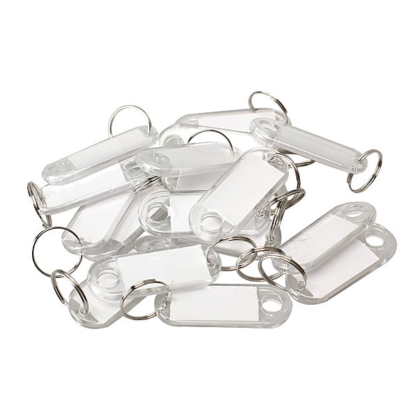 Plastic card store key rings