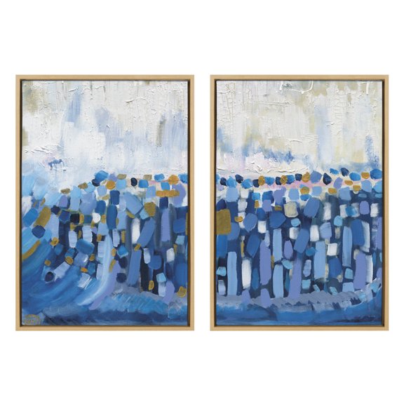 Sylvie Queen Elizabeth II 23 in x 33 in Framed Painting Canvas Art Prints, by Kate and Laurel Set of 2