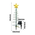 thumbnail image 3 of HCBY Christmas Tree Warm Light, Solar Powered, Floor to Ceiling Wrought Iron, Outdoor Courtyard Decorative, Landscape Street Colored Light (B,30"x8"), 3 of 9