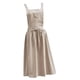 thumbnail image 5 of Delantal retro de algodón y lino para mujer, 1 pieza, con tirantes, para restaurante, hogar Beige, 5 of 9