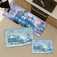 thumbnail image 3 of YIMEIS Snowman truck present Kitchen Decor Set of 3 Christmas Fall Kitchen Rugs, Xmas Decorative Farmhouse Floor Mats for Home Kitchen Dining Room Decorations - 16''*24'' and 20''*30'' and 17''*47'', 3 of 10
