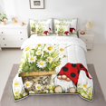 thumbnail image 2 of YST Ladybug Gnome Comforter Set Full 7 Piece,Spring Daisy Flower Bed In A Bag With Fitted Sheet,Flat Sheet For Kids,Cute Ladybird Dwarf Bedding Set With Pillow Cases And Covers, 2 of 5