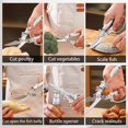 thumbnail image 2 of Kitchen Scissors: Heavy-Duty Poultry Shears That Effortlessly Cut Through Bones, Fish, Veggies & Nuts. Crafted from 3Cr13 Stainless Steel. (All-Purpose Scissors, Kitchen Shears), 2 of 4