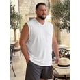 thumbnail image 4 of DARING DIVA Men's V-Neck Soft Breathable Sleeveless Undershirt Tank Top XL White, 4 of 7