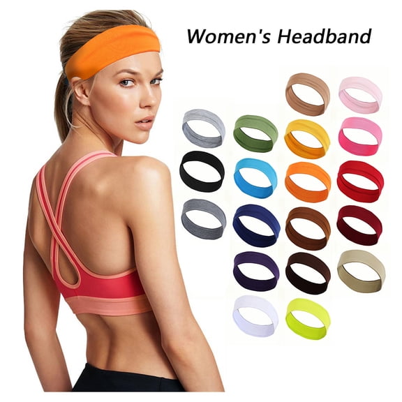 Ljudmp Sweatbands Sports Headband for Men & Women Moisture Wicking Athletic Hair Bands for Unisex Tennis Basketball Running Gym Working Out Pink
