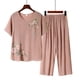 thumbnail image 3 of Pijama de verano para mujer, traje de manga corta, ropa informal fina de verano para el hogar para mujeres de mediana edad y mayores, 3 of 4