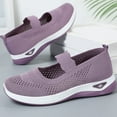 thumbnail image 3 of Mepaouo Women's Woven Orthopedic Slip on Shoes Walking Arch Support Diabetic Running Sneakers Purple 8, 3 of 6