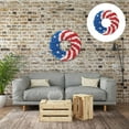 thumbnail image 5 of HAOSHICS July 4th Wreath Patriotic Americana Wreath Boxwood Handcrafted Memorial Day Wreath Festival Garland Decoration Front Door Wall Home Decor, 5 of 6