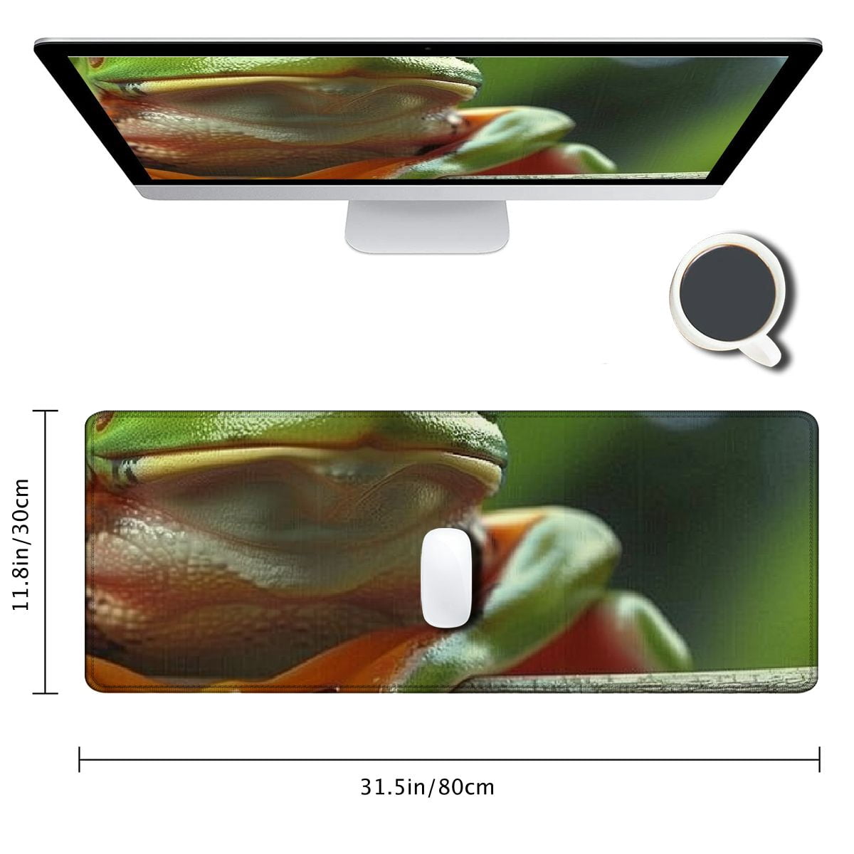 Heduofu Mousepad Mousemat with Rubber Base Desk Protector Pad for Laptop Mousemats Computer Desk Mat Non-Slip Desk Pad for Work Office Home 31.5x11.8 in