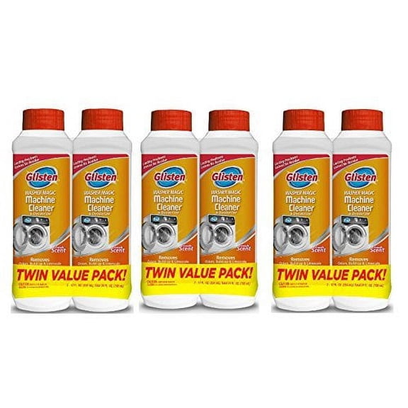 Glisten Washer Magic Washing Machine Cleaner and Deodorizer, 6 Bottles