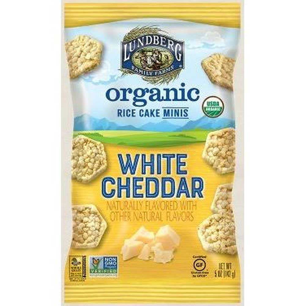 Lundberg Organic Mini White Cheddar Rice Cake, 5 Ounce -- 6 per case ...