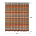 thumbnail image 5 of Orange Ethnic Stripe Pattern Shower Curtain 72"x84" ,Bathroom Decorative Shower Curtains Set with 12 Hooks,Modern Waterproof Washable Shower Curtain, 5 of 6