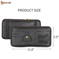 thumbnail image 4 of Spencer PU Car Sun Visor Organizer Auto Interior Pouch Bag Pocket Card Storage Holder Case Bag for License Registration Pen Mobile Phone Bill Note Key "Grey", 4 of 8
