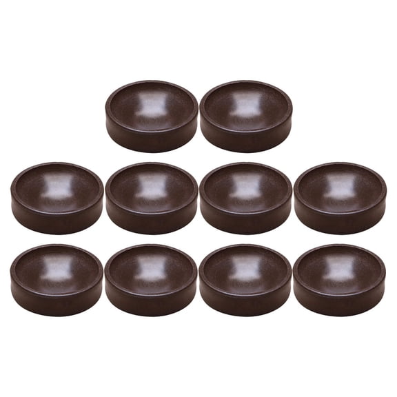LEORX 10Pcs Non Slip Piano Foot Mats Coffee Color Thick Shock Absorption Pads for Home