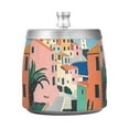thumbnail image 7 of Yayeee Ashtray with Lid for Cigarette Smokeless Stainless Steel Home Ash Holder, Art City, 7 of 7