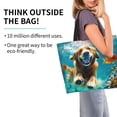 thumbnail image 2 of Pofeuu Dog Underwater Adventure Print Reusable Grocery Bags - Washable, Foldable, Packable Tote, Large Handles, Heavy Duty, Zippered Top Pouch, 2 of 8