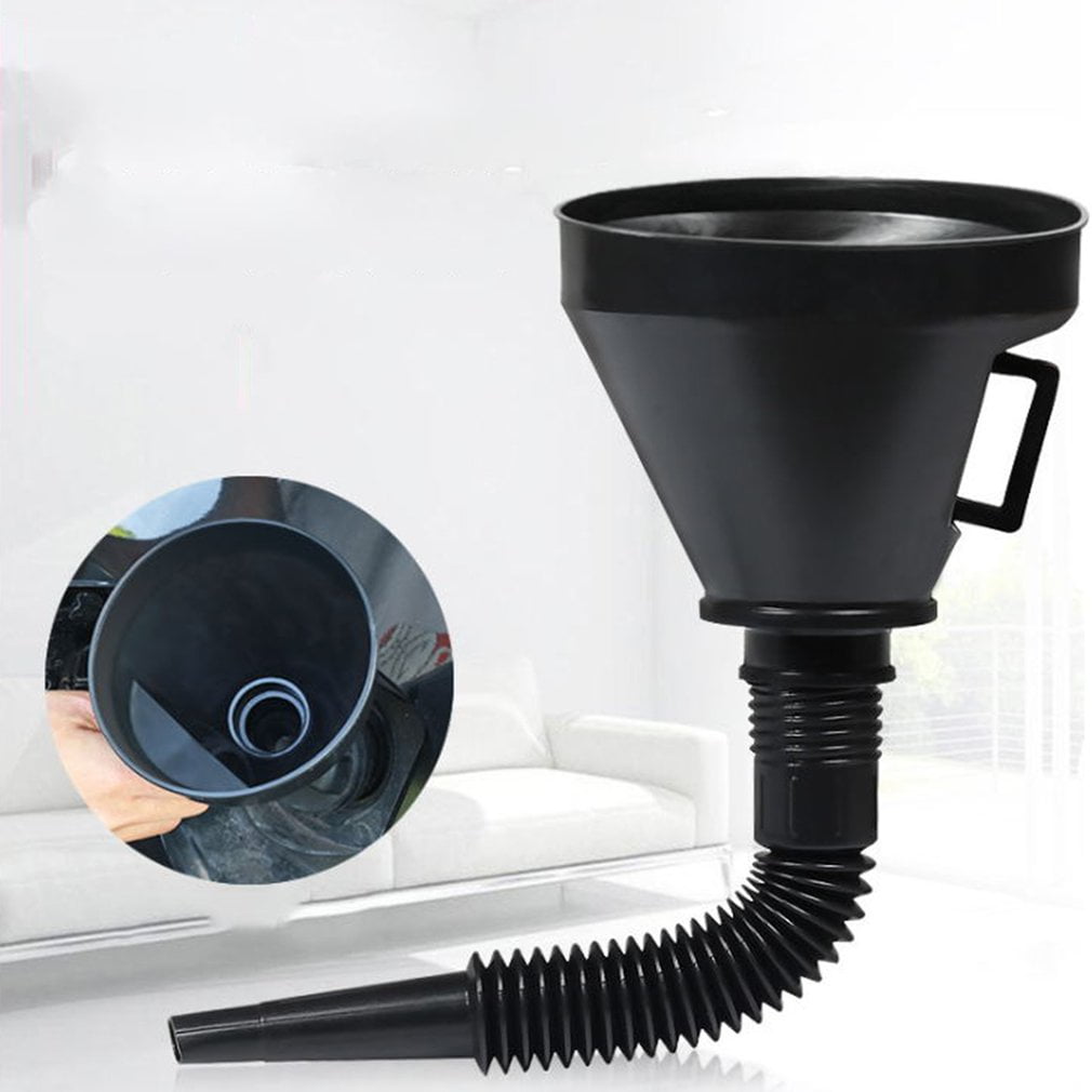 Universal Car Funnel with Soft Tube Plastic Funnel Can Spout For Oil