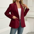 thumbnail image 3 of qucoqpe Blazers for Women Casual Open Front Long Sleeve Button Work Business Suit Coat Womens Lightweight Office Suit Jackets Blazer, 3 of 8