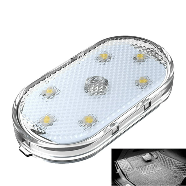Luz de techo para coche, control táctil, carga USB, miniluz de techo compacta para coche, lámpara de lectura LED blanca
