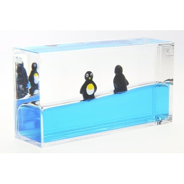 Bisontec Mini Liquid Penguin Paperweight
