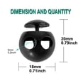thumbnail image 2 of Uxcell Spring Locks Cord End Fastener Hole Toggle Stopper Plastic Black 10pcs, 2 of 6