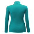 thumbnail image 2 of Women‘s Long Sleeve Rib Turtleneck Top Pullover Sweater L RED, 2 of 6