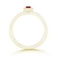 thumbnail image 2 of ANGARA Natural Square Ruby Stackable Ring with Diamond Halo in 14K Yellow Gold for Women (Size-3mm) | July Birthstone Jewelry for Her, 2 of 8