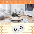thumbnail image 4 of NEILA 12V Kids Ride on Bumper Car 360° Spin Battery Powered Electric Fun Toys with Remote Control  , LED Lights , Safety Belt , Music , 2 Driving Modes for Toddlers Boys and Girls (White), 4 of 7
