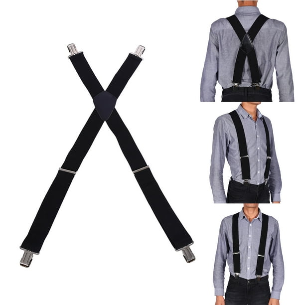Back Suspender, Strong Metal Clips Adjustable Elastic Solid Straight Clip  Adjustable For Y Back Suspenders For Men And Women