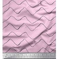 thumbnail image 1 of Soimoi Pink Poly Georgette Fabric Artistic Waves Abstract Print Fabric by Yard 42 Inch Wide, 1 of 3