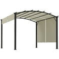thumbnail image 2 of Outsunny 11' x 11' Outdoor Retractable Pergola Canopy for Backyard, Beige, 2 of 9