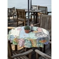 thumbnail image 2 of Outdoor Tablecloth with Umbrella Hole Zipper Happy Easter Round Tablecloth 60" Waterproof Outside Table Cloth Spring Bunny Colorful Eggs Wooden Grain Patio Table Cover Tablecloths for Picnic Party, 2 of 8