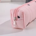 thumbnail image 4 of Bolsa para estuche Bowknot • Bolsa de lápices elegante y mono • Organizador de papelería con textura lechosa y suave • Portabolígrafos portátil de gran capacidad y cremallera de una sola capa, 4 of 8