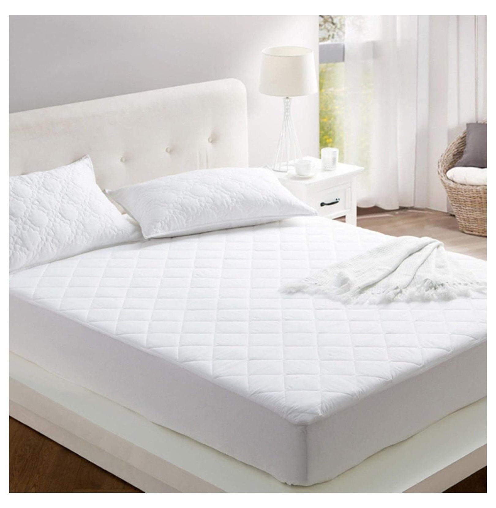 Chaps Cotton Reversible Mattress Pad 100 Cotton Queen Walmart