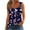 Dark Blue, variant on Giftesty Tank Tops for Women Fashionable Sleeveless Casual Printing Metal Round Neck Shirts Blouses Tops Tank