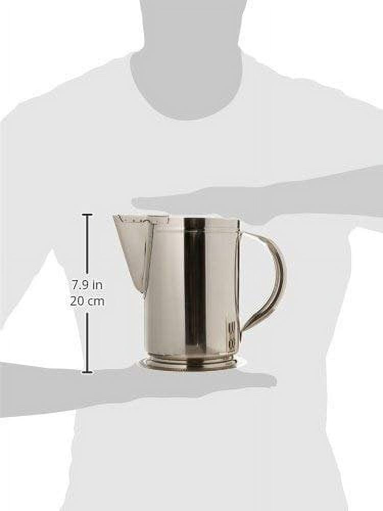 Winco Stainless Steel Water Pitcher with Guard, 64-Ounce