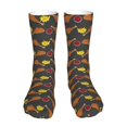 thumbnail image 1 of Fried Chicken Legs Food Pattern Socks,Unisex Fashion Athletic Casual Socks Adult Stockings Sports Socks Travel Socks For Women Men, 1 of 5