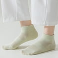 thumbnail image 3 of sunsanly 1 Pair Women Socks Hollow Mesh Mid-tube No Odor Solid Color High Elasticity Anti-slip Breathable Soft Sweat-absorption Anti-shrink Sports Cotton Socks, 3 of 7