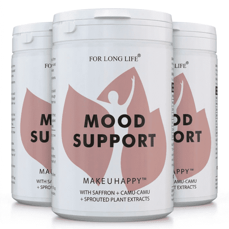 For Long Life -Mood Support – MAKE U HAPPY - Camu-Camu / Saffron Dietary Supplement (Pack 3)