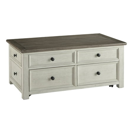 Signature Design by Ashley Bolanburg 4 Drawer Coffee Table with Lift Top, Two-tone Brown