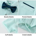 thumbnail image 3 of ZOEREA Baby Boy Clothes Suit Infant Short Sleeve Gentleman Outfits Dress Shirt+Bowtie+Suspender Shorts 0-18M, 3 of 6