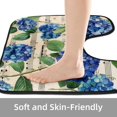 thumbnail image 4 of PhooArto Toilet Lid Cover and U-Shaped Toilet Floor Mat Set of 2 Pieces, Hydrangeas Flowers Music Notes Toilet Mat Set, Machine Washable Seat Covers Non-Slip Absorbent Rugs, 4 of 6
