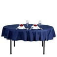 thumbnail image 4 of BalsaCircle 70" Round Polyester Tablecloths Wedding Navy Blue, 4 of 8