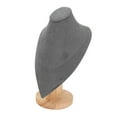 thumbnail image 2 of Soporte para busto de collar, base estable a prueba de arañazos, soporte para presentación de joyería, para tienda, ventana, hogar, gris, 2 of 12