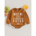 thumbnail image 3 of Musuos Baby Spring Fall Rompers 0-24M Halloween Letter Print Long Sleeve Round Neck Bodysuit for Infant Boys Girls Casuall Jumpsuit, 3 of 10