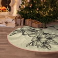 thumbnail image 6 of Daiia Vintage Floral Drawing Merry Christmas Tree Skirt , Xmas Large Lace-up Tree Skirt, Santa Snowflakes Rustic Home Decorations New Year Party Farmhouse Decor-36", 6 of 7