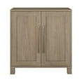 thumbnail image 2 of Evelyn&Zoe MDF 28" Wide Accent Cabinet Adjustable Center Shelf Two Swing-Out Doors, Gray Oak, 2 of 9