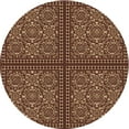 thumbnail image 1 of Ahgly Company Machine Washable Indoor Round Transitional Bronze Brown Area Rugs, 3' Round, 1 of 7
