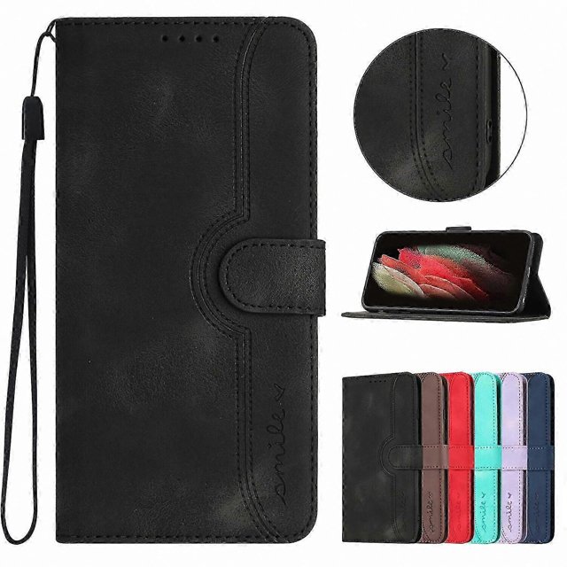 Magnetic Leather Case with Card Pocket and Kickstand for Galaxy A40 Protective Cover Shell