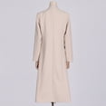 thumbnail image 4 of Slanted Placket Single Button Coat (L, Off-White), 4 of 9